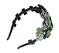 Beavorty Coiffe De Fête Élégante Couronne De Cheveux Bandeau Large Strass Confortables Bandeau Tendance