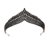 Beavorty Coiffe De Mariée Noire Avec Couronne De Fée En Cristal Et Aspect Diamant Pour Adulte