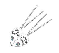 Beavorty Collier d'Amitié en Cœur Collier à Coutures pour 2 Meilleurs Pendentif en Acier Inoxydable Anniversaire 1 Pièce Design Unique