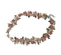 Beavorty Collier De Collier De Fleurs Tour De Cou Pour Femme Bijoux Délicat Foulard Tour De Cou Doux Décoration Du Créatif De Mode Rose