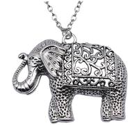 Beavorty Collier Éléphant Femme Chaîne De Cou Rétro Pendentif Pull Style Ethnique Bijoux De Cou Décor Vêtements