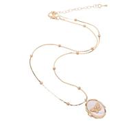 Beavorty Collier Médaillon Photo Ovale Vintage Cuivre Pendentif Cadre Photo Ouvrable pour Femme et Homme Souvenir Sentimental pour Mariages et Fêtes