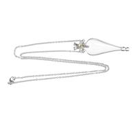 Beavorty Collier Mini Fiole Verre 6x2cm Chaîne, Flacon Potion Magique à Souhaits pour Créations Artisanales et Présents Personnalisés