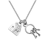 Beavorty Collier Pendentif Maison et Clé Chaîne Pull Décorative pour Pendaison de Crémaillère Original pour Homme et Femme Accessoire Mode Sûr et Durable