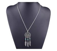 Beavorty Collier Style Caractéristique Plumage Attrape-rêves Léger et Confortable en Alliage Argenté Bohème pour Engagement et Réunions D'église