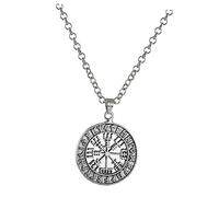 Beavorty Collier Viking Rétro pour Homme Chaîne de Clavicule en Acier Inoxydable Design Unique Bijoux Masculins Sorties 50 CM