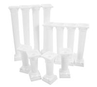 Beavorty Colonnes Romaines Miniatures en Résine Lot de 12 Base Stable, 3 Tailles Différentes, pour Décoration Intérieure et Supports Photo Historiques