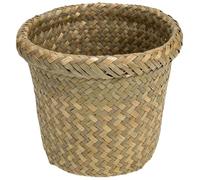 Beavorty Corbeille à Déchets Tressée en Matériau Naturel, Taille M, Panier Polyvalent pour Salon Cuisine, Poubelle Écologique et Légère pour Rangement Domestique