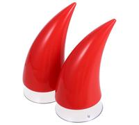 Beavorty Corne de Casque Moto Rouge, Décoration Casque Vélo, Fixation | Adultes et Garçon et Filles, ABS et Pvc, Légère et Résistante aux Intempéries, Usage Long Terme