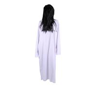 Beavorty Costume Femme Horreur Halloween Cosplay Adulte Robe Blanche Perruque Noire Ongles Noirs Tenue et Respirante pour Fête Déguisée et Carnaval