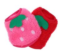 Beavorty Costume pour Petit Chien en Polaire Corail, Vêtements Chauds pour Chiot Lapin, Ensemble 2 Pièces, Manteau d'hiver pour Chien