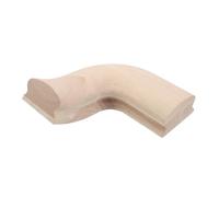 Beavorty Coude de Rampe D’escalier en Bois D’hévéa 45x75 Mm, Connecteur D’angle Gauche pour Main Courante, Pièce de Rechange Robuste pour Garde-corps D’escalier, Rénovation Facile