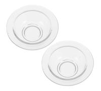 Beavorty Coupelle en Verre 9,5 Cm pour Chauffe-Cire, Lot de 2, Chauffage Uniforme et Entretien Facile, pour Bougies Parfumées et Décoration D'intérieur