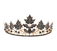 Beavorty Couronne De Bal Accessoires Cheveux Couronne De Reines Casque De Déguisement Bandeau De Cosplay Bandeau De Fête Black