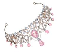 Beavorty Couronne de Fille Fleuriste Accessoire de Mariage Rhinestones pour Coiffure Tiara avec Brillance pour Événements et Séances Photo