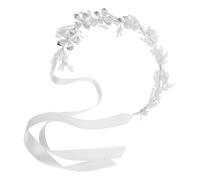 Beavorty Couronne De Fleurs De Mariage Bandeau Avec Et Diamant Coiffe Pour Cheveux De Mariée Accessoire Diadème Floral