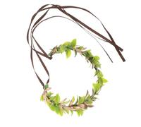 Beavorty Couronne De Fleurs Verte Unisexe De Cœur Serrage-tête Cosplay Roi Léger Confortable Pour Photos De Forêt Costume Elfique Medium