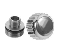 Beavorty Couronne de Montre Remplacement 2 pièces en métal Argent, mécanisme Double étanchéité, Compatible avec Montres de plongée et