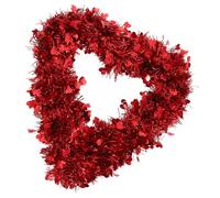 Beavorty Couronne Suspendue de Cœur Rouge pour Décoration Saint-Valentin et Mariage, Accessoires Décoratifs Intérieurs/extérieurs, Pendentif Porte Romantique, Décoration Cœur Fête