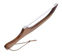 Beavorty Couteau à Dentelé avec Manche en Bois D’acacia, Lame en Acier Inoxydable, Outil à Trancher Grillé et Tranches Fines, Accessoire la Cuisine pour Découpe Précise, Paquet de