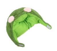 Beavorty Couvre-Chef De Grenouille Pelucheux, Chapeau en Peluche Mignon pour Costume De Cosplay, Déguisement De Fête, Adorable Casquette d'animal À Tête Complète pour Halloween Et Noël