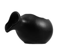 Beavorty Cracheur D’étang Extérieur en Céramique Noir pour Aquarium | Ouverture Supérieure, Base Plate et Entrée Arrière D’eau, Soutien Filtration, Oxygénation, Jardin