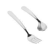 Beavorty Cuillère à Coude Petit Alimentaire Invalidité Cuillères Alimentation Couverts De Table Auto-alimentée Ustensiles De Restauration Acier Inoxydable