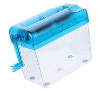 Beavorty Déchiqueteuse Manuelle Portable A6 pour Bureau et Maison, Destructeur de Documents Manuel Pratique Bleu, Petit Broyeur Papier à Manivelle, Usage Quotidien pour Papiers Fins