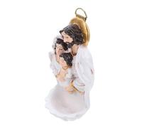 Beavorty Décoration Murale Élégante Pendentif Nativité pour Intérieur Catholique en Résine Blanc Figurine de Jésus et Centre Spirituel de Noël
