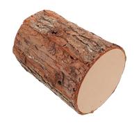 Beavorty Décoration Rustique en Bois Imitation Souche d'arbre 20x15 Cm Texture Réaliste, Base D'affichage Solide pour Centre de Table Noël et Photographe