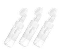 Beavorty Distributeur de Savonnette Moussant Transparent 3 Pièces 150 Ml Tête de Brosse Amovible, Rechargeable, Léger et Portable, pour Soins Visage et Gel Bain à Domicile Voyage