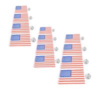 Beavorty Drapeau Américain 14x21cm avec Base en Plastique Stable et Manivelle, pour Bureau et Réunion Lors Coupe Monde