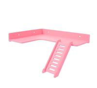 Beavorty Échelle d'escalade Rose en Bois Composite en L Plateforme d'exercice pour Jouer et Soulager Le Stress pour Cage Hamster