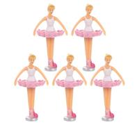 Beavorty Ensemble 5 Figurines Miniatures Danseuse Ballet Accessoires pour Boîte à Musique Poupée Princesse Rose et Blanc Décorations Poupon