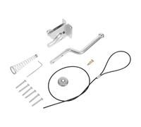 Beavorty Ensemble Charnière Portail Galvanisée Argentée Loquet à Ressort Verrouillable, Kit Quincaillerie Robuste pour Clôture Jardin Extérieur, Compatible Installation Rapide Sécurisée,