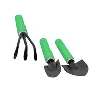 Beavorty Ensemble D’Outils de Jardinage Mini 3 Pièces en Acier Inoxydable Vert et Noir pour Plantation de Bonsaï et Plantes Succulentes, Outil Multifonction pour Potager Intérieur