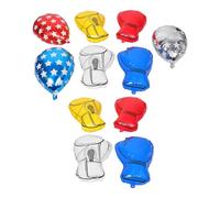 Beavorty Ensemble de 11 Ballons Gonflables de Boxe Décorations pour Fête D'anniversaire Thème du Sport Ballons Mitaines de Boxe Blancs, Rouges, Bleus et Jaunes Rouge, Argenté et Bleu