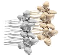 Beavorty Ensemble De 2 Peignes À Cheveux Tendance Style Rétro En Alliage Métallique Pour Femmes
