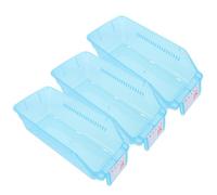 Beavorty Ensemble de 3 Boîtes de Rangement Pharmaceutique en Plastique Bleu 30 X 135 CM Petit Bac Empilable pour Remède Organiseur pour Hôpital Bureau et Usage Domestique