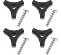 Beavorty Ensemble de 4 Pièces de Rechange pour Tondeuse à Gazon Comprenant Poignée Triangulaire et Vis de 5 Cm, Fourniture Compatible Débroussailleuse, Écrou et Boulon de Poignée pour