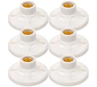 Beavorty Ensemble de 6 Supports de Douille E27 à Visser Culot Plat en Céramique, Adaptés pour Ampoules LED, pour Rénovation et Création de Lampes Suspendues