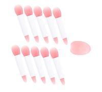 Beavorty Ensemble de Pinceaux à Lèvres Pratiques 11 Pièces Pinceau à Lèvres en Silicone pour Étui à Lèvres Adapté Aux Types de Peau