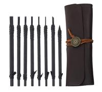 Beavorty Ensemble D'outils de Gravure en Acier Tungstène Noir, Facile à Maîtriser, Sculpture sur Bois Gravure de Sceaux, pour Débutants et Étudiants