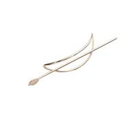 Beavorty Épingle À Cheveux Chinoise 3 Bâtons Ovales Creux Barrette En Métal Pinces À Cheveux Pour Femmes Sans Plis Rose