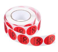 Beavorty Étiquette Adhésive Ronde pour Contrôle Qualité Support Papier Couché Rouge, Autocollant D'inspection Polyvalent pour Tests en Production et Contrôle Qualité