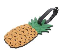 Beavorty Étiquette d'identification de bagage jaune durable pour une identification facile des valises et sacs de voyage Écrivez votre nom et adresse Motif ananas
