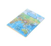 Beavorty Étui Porte-passeport Carte du Monde en Polyuréthane Pu, Organisateur Unisexe Résistant à L’usure, Accessoire de Voyage pour Documents, Passeport Taille Standard, Protection Solide