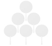 Beavorty Éventails à Main Vierges Double Face pour Sublimation, Lot de 6 Pièces en PET, Conçus pour Décorations de Mariage, Événements Religieux et Bricolage