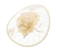 Beavorty Fascinators Rétro Voile et Plumes pour Mariage Serre-tête Chic avec Fleurs Accessoires Cheveux Élégants pour Femmes et Mariées