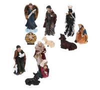 Beavorty Figurine Décorative Nativité en Résine, Statue Religieuse | Modélisation Réaliste en Trois Dimensions, Finition Délicate, pour Étagères, Scène de Crèche, Présent de Foi